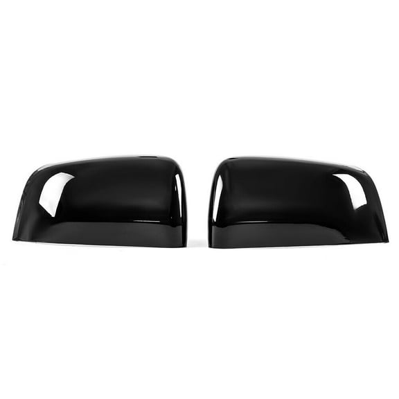 Furulu Gloss Black Rear View Mirror Cover Cap For Jeep Grand Cherokee Dodge Durango 2pc