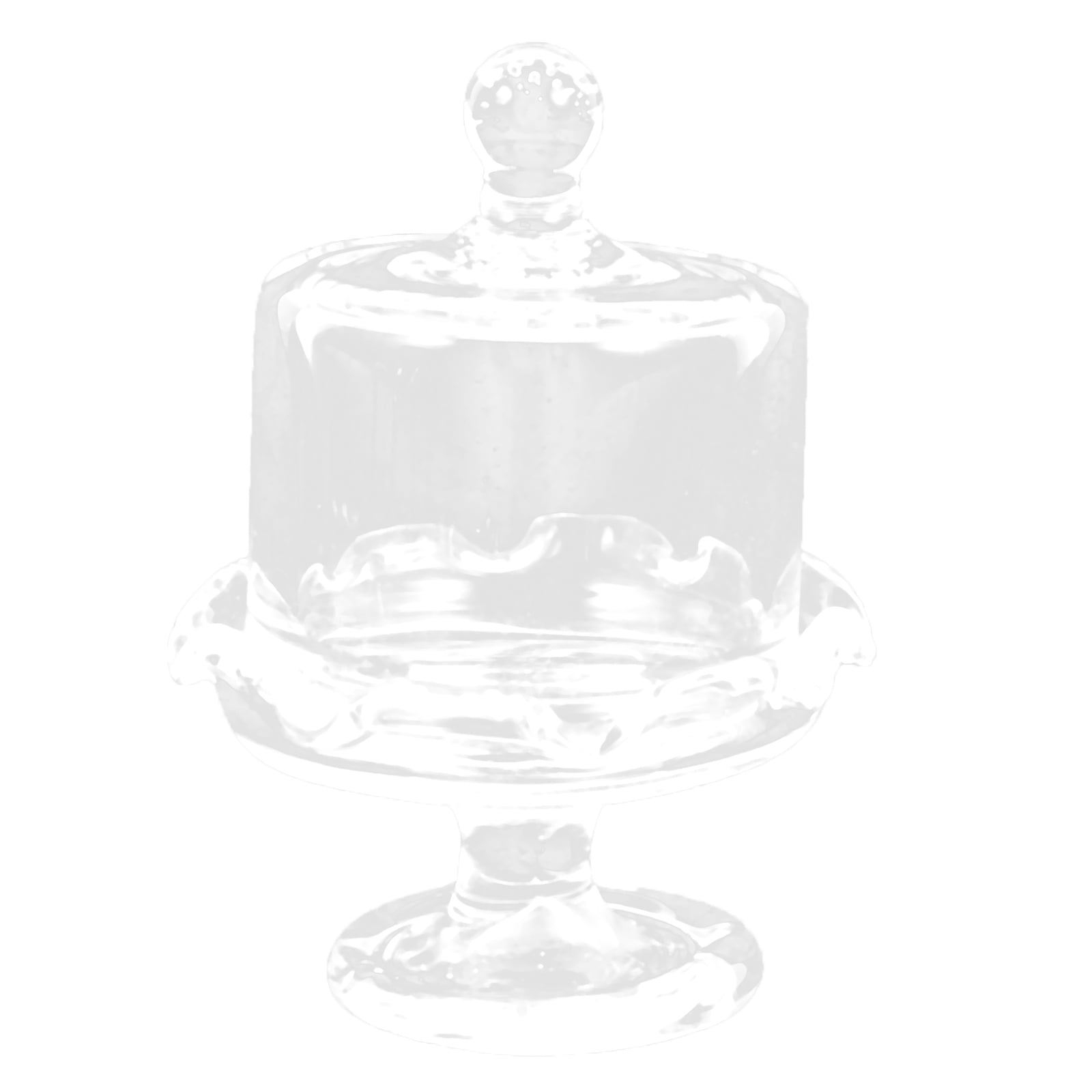 Mini Cake Holder for Doll House Decor Transparent Glass Mini Cake Stand