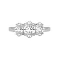 thumbnail image 2 of TimeLe$$ Classics Lab Grown 3 Stone 14K White Gold Oval Diamond Engagement Ring - 3 Carat TW (Ring Size: 8.5), 2 of 6