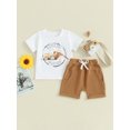 thumbnail image 2 of FEORJGP Toddler 2Pcs Baby Boy Summer Outfits 6M 1Y 2Y 3Y Infant Short Sleeve T-Shirt Truck Print Shirt Crew Neck Tops + Pocket Shorts Set Newborn Loose Casual Daily Cute Clothes, 2 of 8