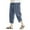Navy, variant on ZQUUVOU Men's Wide Leg Capris Pants Summer Drawstring Elastic Waist Casual Solid Color Pants Olive Green
