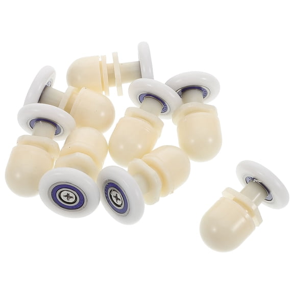 FRCOLOR 8pcs Sliding Shower Door Parts Glass Door Pulleys Single Wheel Rollers Nylon Shower Door Hardware Smooth And Easy Sliding Easy Installation