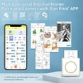 thumbnail image 2 of Mini Thermal Printer, Bluetooth Printing Portable Pocket Sticker Printer with 10 Rolls Sticker for iOS & Android, Portable Receipt Printer for Photo Journal Notes, 2 of 9