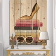 thumbnail image 2 of Designart 'Glamourous Paris Gold Style III' Fashion Print on Natural Pine Wood, 2 of 3