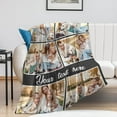 thumbnail image 3 of Custom Blanket Personalized Blanket with Photos Text Gift on Birthday Christmas Customized Picture Throw Blanket for Adult Men Women, 3 of 6