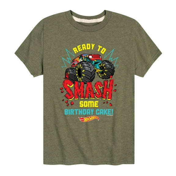 Hot Wheels - Ready To Smash Cake - Toddler And Youth Short Sleeve Graphic T-Shirt