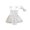 White, variant on Aojekbee Newborn Girl Outfit, Tie-up Sleeveless Pleated Butterfly Tulle Patchwork Romper Dress with Hairband Summer Clothes