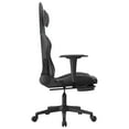 thumbnail image 5 of vidaXL Massage Gaming Chair with Footrest, Reclining, Height Adjustable, Swivel, Black & Grey, 5 of 7