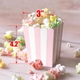 thumbnail image 3 of Novelty Place 12Pcs Mini Popcorn Boxes, Pastel Striped Cardboard Popcorn Container and Candy Favor Treat Boxes for Birthday, Movie Night Party - 4" Tall x 3" Square, 3 of 7