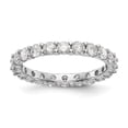 thumbnail image 2 of 14k White Gold Round Cut Diamond Eternity Wedding Band Anniversary Ring Size 5.5 - 1.85 Ct., 2 of 6