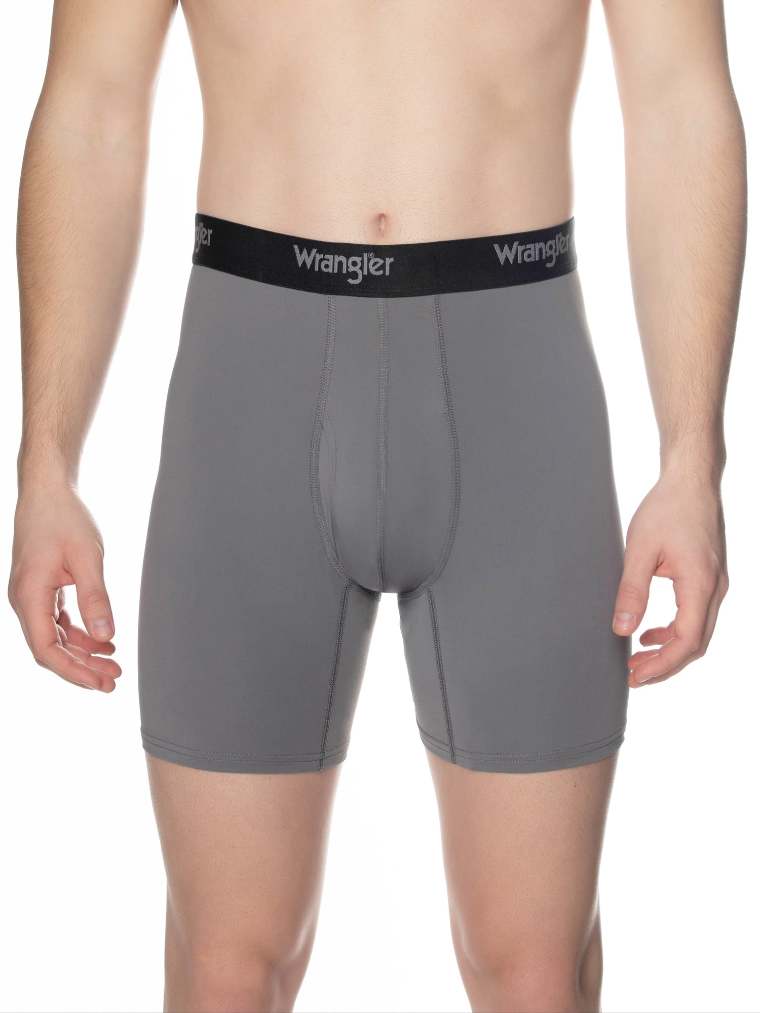 Wrangler Men's Cooling Stretch Nylon Boxer Briefs, 3 Pack 