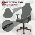 thumbnail image 4 of 2 Pack Gaming Chair Covers, Stretchable Office Computer Chair Slipcover with Armrest Covers, Elastic Seat Protector for Office Reclining Racing Game Chair, Light Gray, 4 of 7