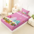 thumbnail image 4 of Erosebridal Happy Easter Eggs Kid Twin Sheet Sets, Spring Flower Bedding, Pink, 3pcs, 4 of 5