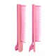thumbnail image 1 of 2 piezas de peine auxiliar de peluquería, pinza de precisión para seccionar la permanente para salón rosa, 1 of 9