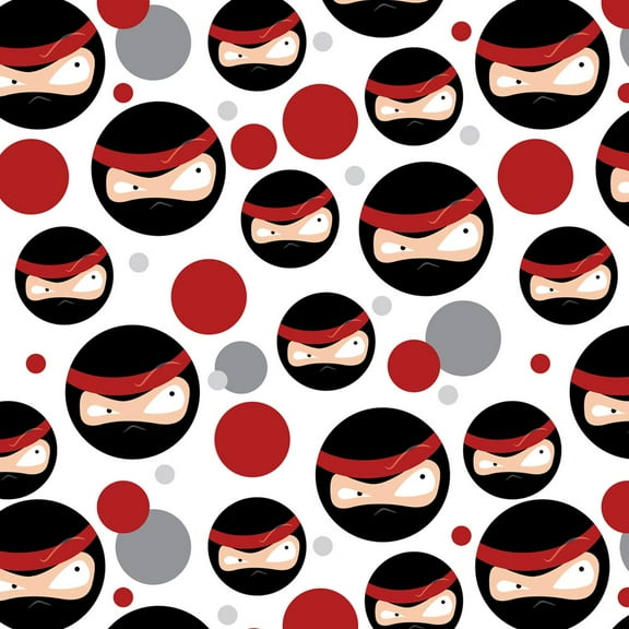 Ninja Face Head Premium Gift Wrap Wrapping Paper Roll Pattern