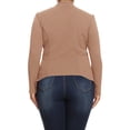 thumbnail image 4 of Women's Plus Size Casual Long Sleeves Open Front Solid Office Work Wear Blazer Jacket, 4 of 5