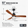 ALUOCYI 52inch Ceiling Fan with Light and Remote Control, Outdoor