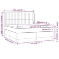 thumbnail image 6 of vidaXL Box Spring Bed with Mattress&LED Light Gray 72"x83.9" California King Fabric, 6 of 6