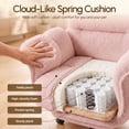 thumbnail image 5 of Ultifit Teddy Fleece Office Chair,Criss Cross Chair with Armrests & Wide Seat,Reclining Desk Vanity Chair with Thick Pad & Footrest for Adults,Pink, 5 of 8