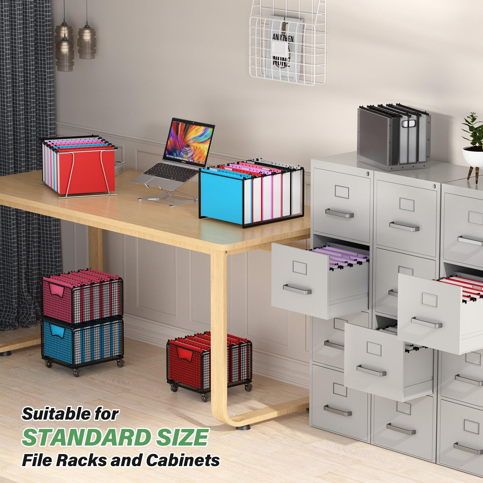 Extra Capacity Plastic Hanging File Folder Letter Size Heavy Duty 2" Expansion With Tabs 12 Pack Reinforced Organizer Filing Cabinet Folders For Office Bulk Files