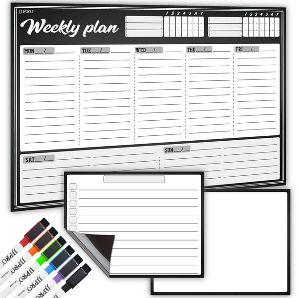 Large Dry Erase Whiteboard Weekly Planner for Fridge One