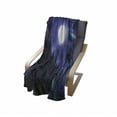 thumbnail image 4 of Moon Soft Flannel Fleece Throw Blanket, Northern Imagery Aurora Borealis Wolf Forest Starry Night, Cozy Plush for Indoor and Outdoor Use, 70" x 90", Indigo Aqua Magenta, by Ambesonne, 4 of 6