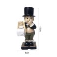 thumbnail image 2 of Walbest 5.9" Comical European Gentleman with tissue Butler Statue Stable Resin Handicraft Ornament, Funny Gentleman Butler Sculpture Decor for Home Office Toilet, 2 of 7