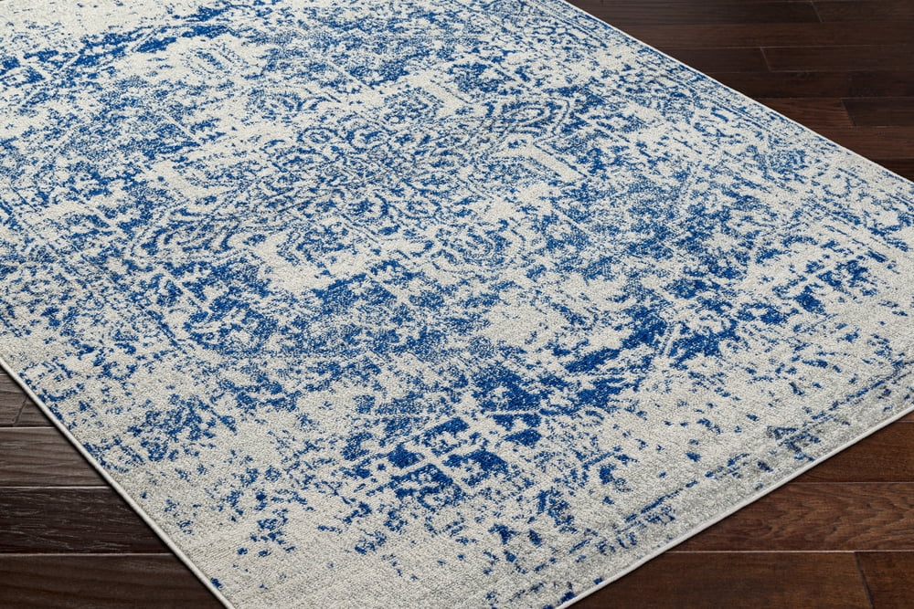 Livabliss Area Rugs for Living Room, 3x16 Harput Traditional Blue Runner Rug, Bedroom Dining Room Home Decor Stain Resistant Carpet (2'7" x 16' Runner)
