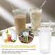 thumbnail image 4 of pcs. Tumblers with lids and straws 380ML Glass Tumblers with lids and straws Reusable glass mugs, Travel mugs (Transparent), 4 of 5