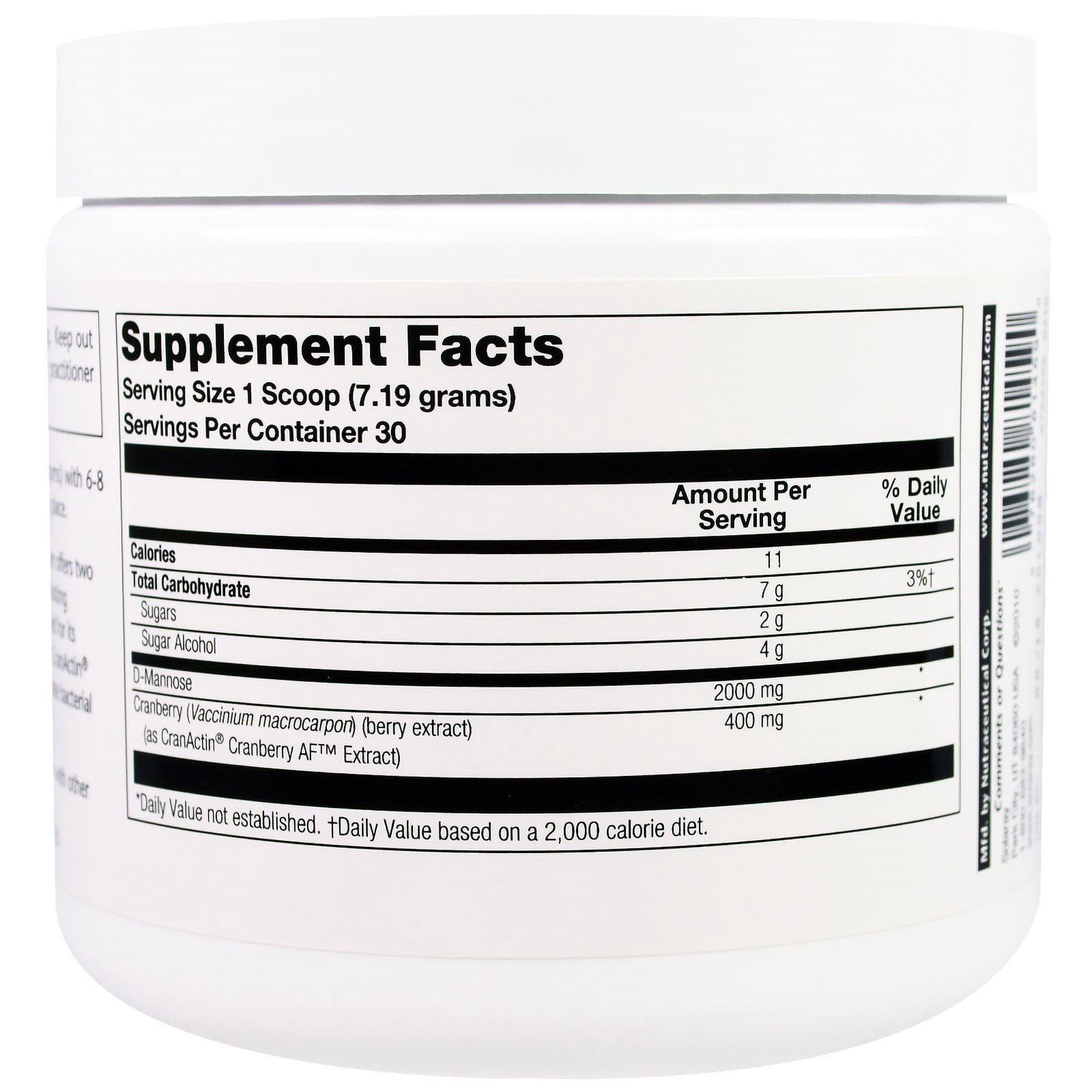 Solaray D-Mannose with CranActin Cranberry AF Extract Powder 226 g | Healthy Urinary Tract Support | 30 Servings | 8 oz