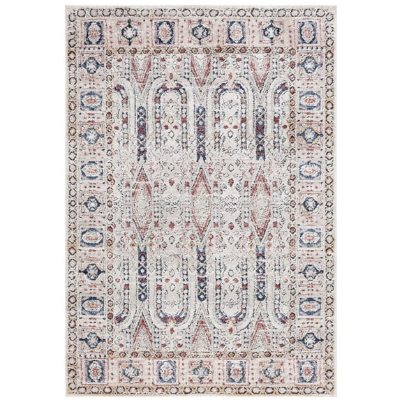 SAFAVIEH Luna Damion Oriental Area Rug, Beige/Blue Rust, 8' x 10'