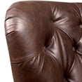 thumbnail image 2 of Sofa with Button Tufted Backrest and Rolled Design Arms, Brown, 2 of 5