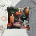thumbnail image 2 of Orinice Candles Flowers Graphic Decorative Cushion Throw Pillow Cover for Home Living Room Sofa Pillowcase Aesthetic Decorative 1PC 20x20in, 2 of 5