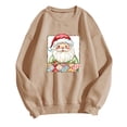 thumbnail image 4 of Women’s Retro Santa Claus Graphic Christmas Sweatshirt Long Sleeve Holiday Pullover Top Festive Xmas Shirt Soft Casual Sweatshirt for Cozy Seasonal Celebrations, 4 of 4