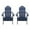 Pu Blue Navy, variant on GDF Studio Cara Outdoor Acacia Wood Foldable Adirondack Chairs, Set of 2, Dark Brown