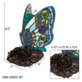 thumbnail image 2 of Lavish Home Tiffany Style Table Lamp Set of 2 – Glass Butterfly Light Pair, 2 of 8