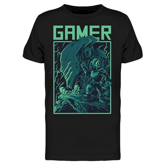 Gamer Remastered Icon Clipart T-Shirt Men -Image by Shutterstock, Male 3X-Large