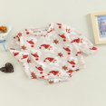 thumbnail image 3 of PENGXIANG Baby Girl Romper  Long Sleeve  Neck Cartoon Ghost / Santa / Flower Loose Button Romper, 3 of 8