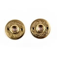 thumbnail image 4 of Brass Victorian Door Knob Rossettes Pair 2" W Backplate Traditional Kitchen Cabinet Knob Back Plate Hardware RSF Coated Roses w/Screws Renovators Supply, 4 of 8