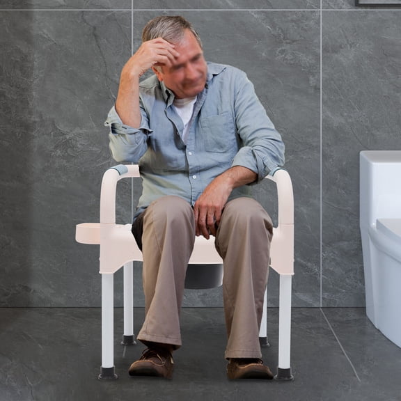 Bedside Commodes Chair Toilet Chair Commode Toilet W/Armrests Home