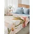 thumbnail image 4 of Vintage Hydrangea Floral Full Size Flat Sheet, Wrinkleproof & Fadeproof Cooling Flat Bed Sheet Only, Spring Botanical Flowers Breathable Soft Bedding Top Sheets 81 x 96 Inches, 4 of 8