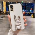 thumbnail image 3 of Note11s Luxury Rabbit Holder Case On For Xiaomi Redmi Note 11 Pro 4g 5g 10s 11s 9 10 9s 8 7 Plating Silicone Stand Cover 10c 9c, 3 of 5
