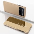 thumbnail image 7 of Mirror Case for Xiaomi Poco X4 Pro 5G Support Wireless Charging, Luxury View Smart Display Case Ultra Thin Phone Cover for Xiaomi Poco X4 Pro 5G QH Golden, 7 of 7