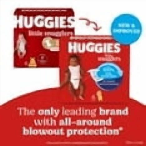 Huggies Little Snugglers Baby Diapers, Size 2 (12-18 lbs), 84 Ct (Select for More)