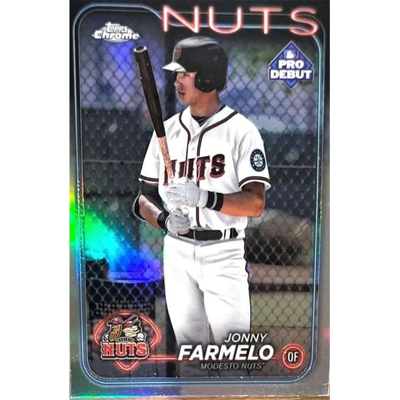 2024 Topps Pro Debut Chrome #PDC-67 Jonny Farmelo Near Mint Modesto Nuts Baseball Card Modesto Nuts MLB BASEBALL Trading Card