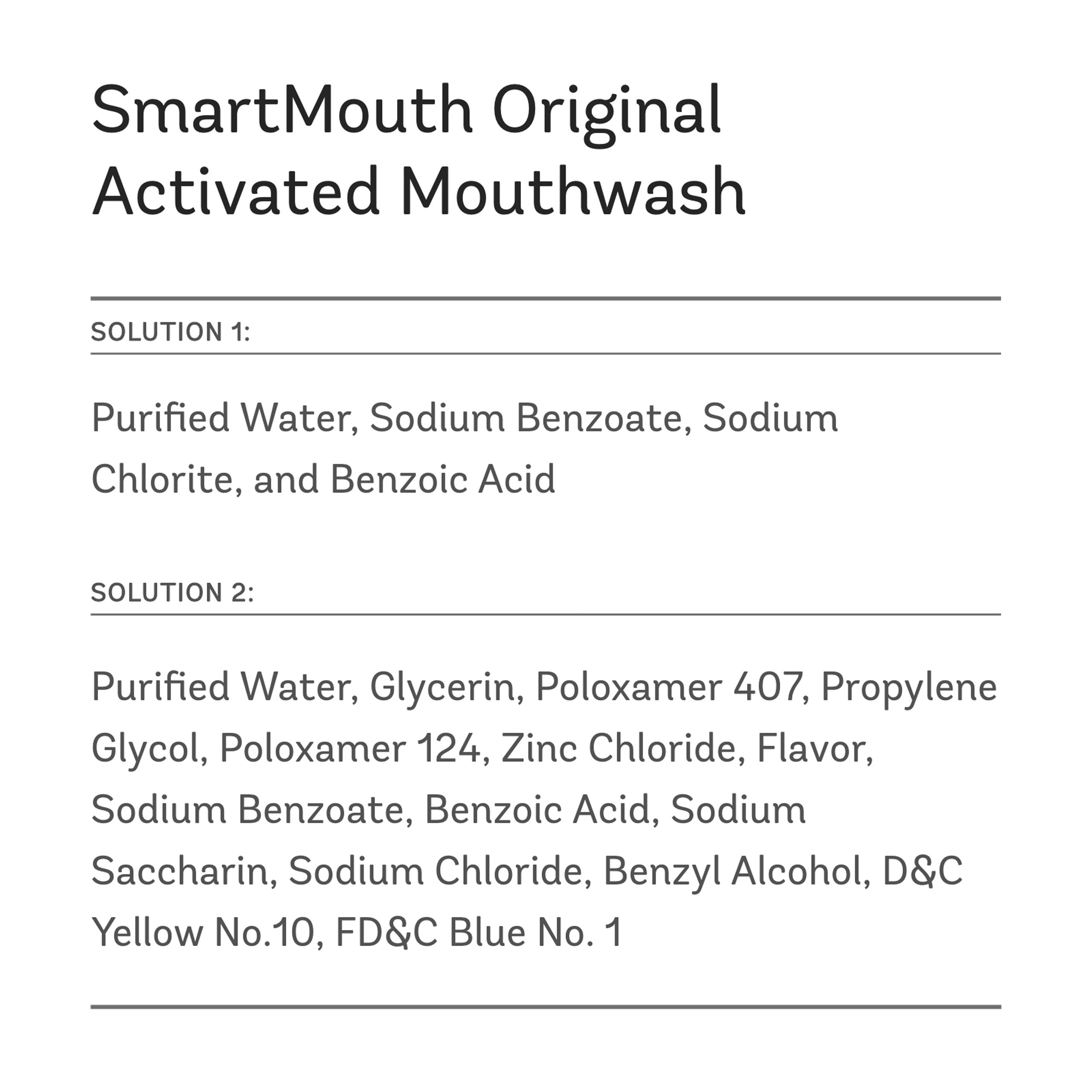 SmartMouth Original Activated Mouthwash Single Packs, Travel Mouthwash, Fresh Mint, 40 Pack