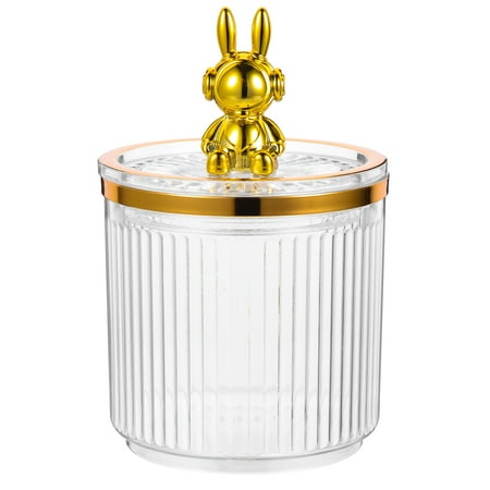 

NUOLUX Simple Style Storage Jar Cartoon Figurine Decoration Canister Acrylic Transparent Sundries Can