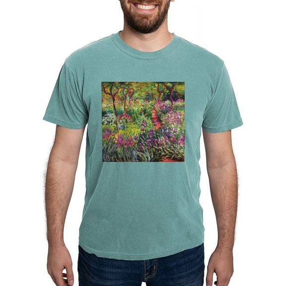 CafePress - Iris Garden By Claude Monet Men's Comfort Colors® - Mens Comfort Colors Shirt