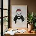 thumbnail image 6 of Santa Panda - Illustration Christmas Animal Humor Winter Oak Framed Wall Art Print 12 x 18 inches, 6 of 59