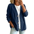thumbnail image 3 of CAIXIA Denim Cardigan for Women Lightweight Jean Jacket V Neck Classic Button Front Breathable Stretch Relaxed Fit Casual, 3 of 5